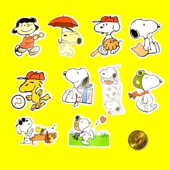 3/$20 Brand New 10x Snoopy Waterproof Stickers - Picture 1 of 1